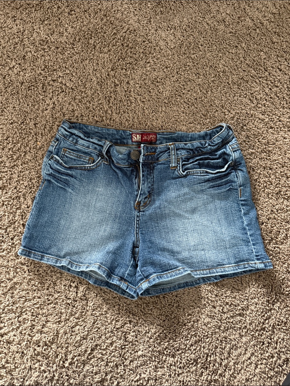 Vintage-Inspired Blue Denim Jean Shorts by SB Denim